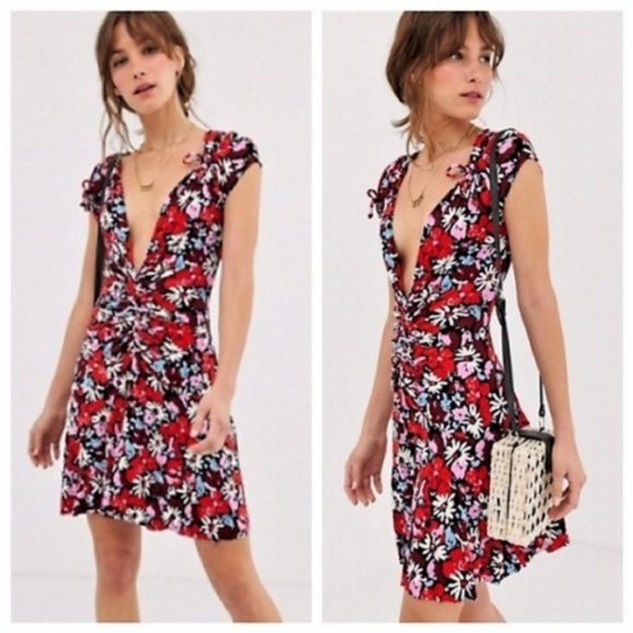 Free People Dresses & Skirts - Free People Key to Your Heart Floral Mini Dress